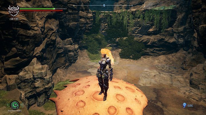 Wskocz na stworzenie, a następnie podskocz i wciskając odpowiedni przycisk wyląduj z impetem na jego głowie - Schronienie cz.2 | Solucja do gry Darksiders 3 - Darksiders 3 - poradnik do gry