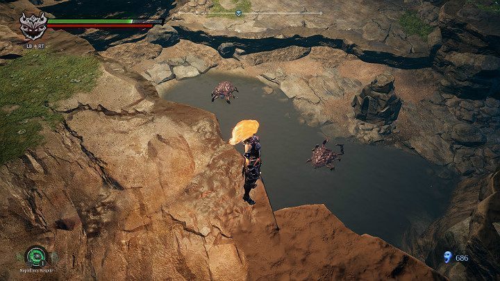 W dole widać dwóch mniejszych przeciwników - Schronienie cz.2 | Solucja do gry Darksiders 3 - Darksiders 3 - poradnik do gry