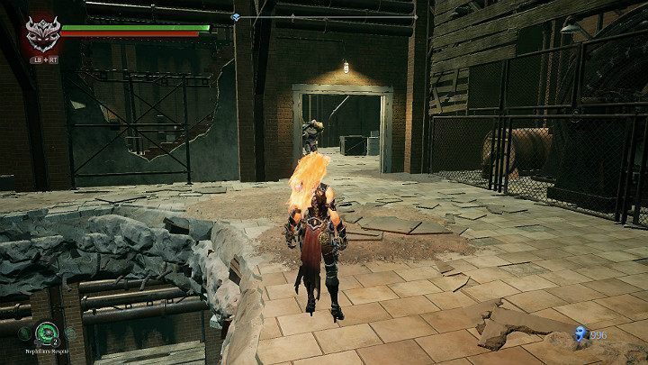 Gdy wejdziesz na wyższy poziom od razu zaatakuje Cię przeciwnik, ale nie powinien stanowić dla Ciebie zagrożenia - Gnijąca sadzawka - Darksiders 3 - poradnik do gry