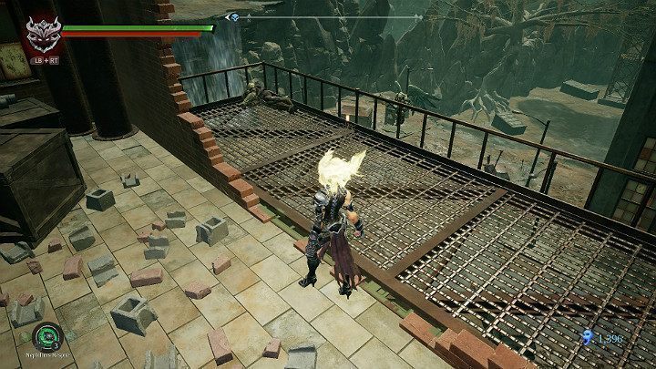 Zbierz przedmiot z balkonu po czym wróć do środka budynku - Gnijąca sadzawka - Darksiders 3 - poradnik do gry