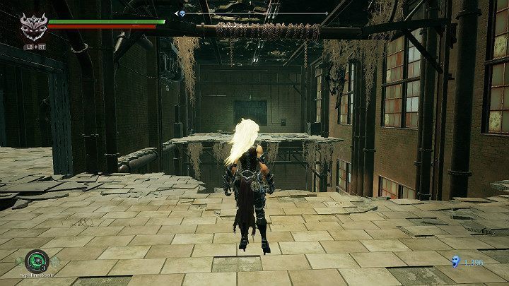 Teraz musisz przeskoczyć na drugą stronę przy pomocy broni głównej - Gnijąca sadzawka - Darksiders 3 - poradnik do gry