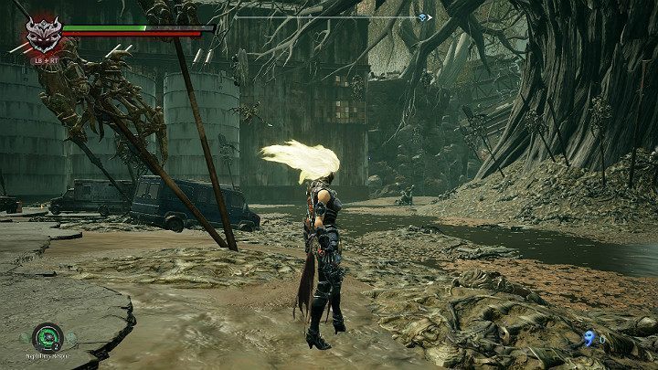 Z lewej strony gryfon z którym miałeś już okazję walczyć - Drzewo wisielca - Darksiders 3 - poradnik do gry