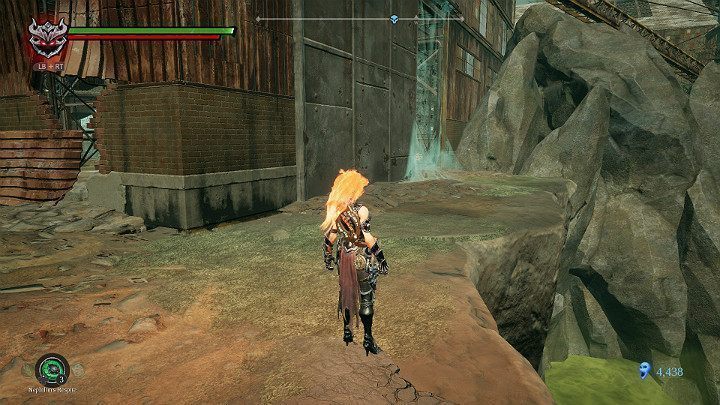 Wypal pajęczynę oblepiającą wejście do hangaru - Drzewo wisielca - Darksiders 3 - poradnik do gry