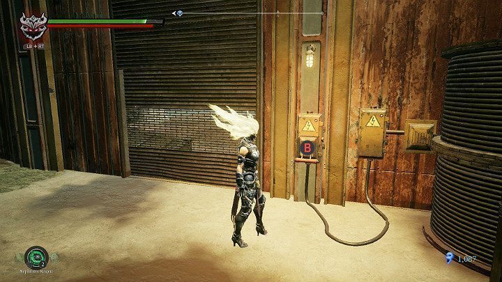 Gdy zejdziesz na dół, przełącz dźwignię prądu, aby otworzyć bramę - Zatopiona dzielnica - Darksiders 3 - poradnik do gry