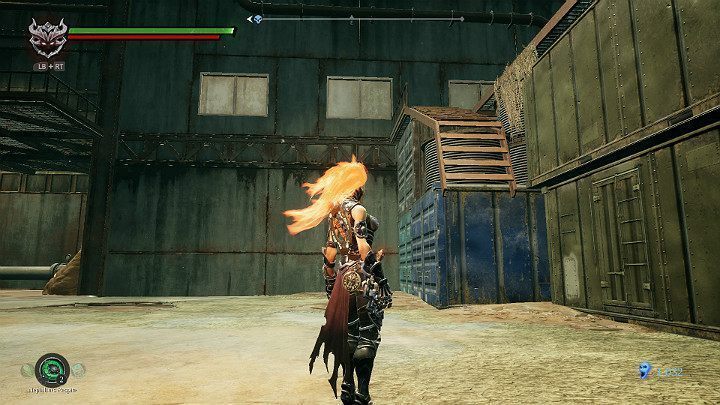 Następnie wskocz na schody z prawej strony - Zatopiona dzielnica - Darksiders 3 - poradnik do gry