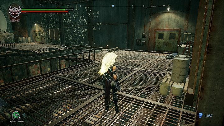 Wylądujesz na górnym poziomie hangaru - Zatopiona dzielnica - Darksiders 3 - poradnik do gry