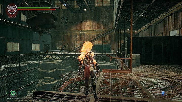 Z prawej strony, na końcu korytarza można zauważyć podwieszony kokon - Zatopiona dzielnica - Darksiders 3 - poradnik do gry