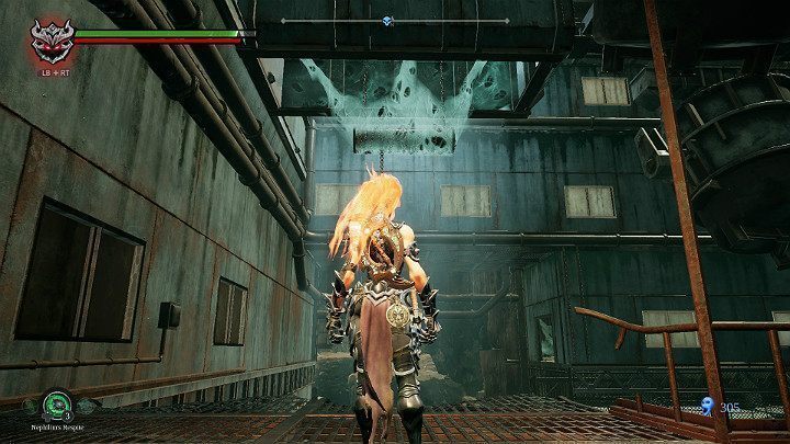 Za pomocą Zbawienia wypal pajęczynę - Zatopiona dzielnica - Darksiders 3 - poradnik do gry