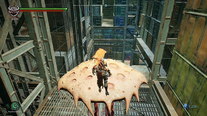 Wskocz na stwora neutralnego i uderz go w taki sposób, aby zleciał na dół - Zatopiona dzielnica - Darksiders 3 - poradnik do gry