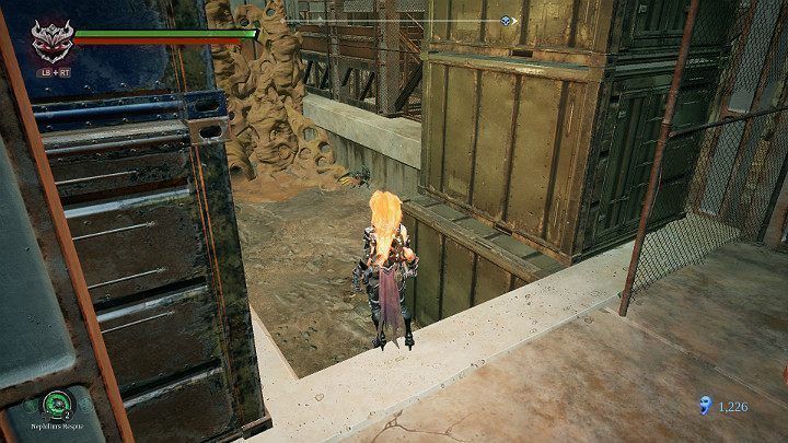 Weź kolejnego żuka i podrzuć go do fioletowej substancji - Zatopiona dzielnica - Darksiders 3 - poradnik do gry