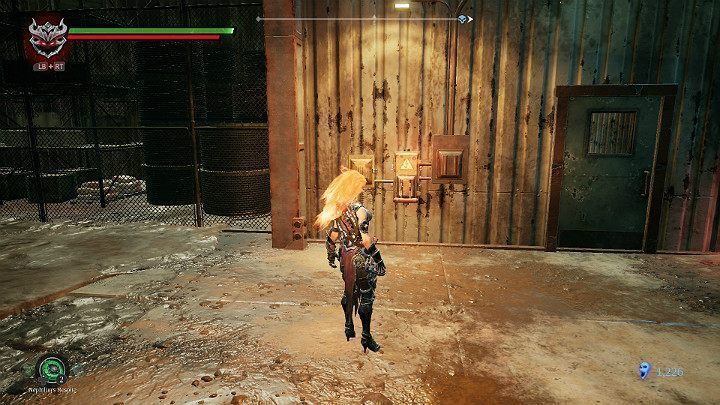 Wskocz na neutralnego stwora i wskocz na wyższy poziom hali - Zatopiona dzielnica - Darksiders 3 - poradnik do gry