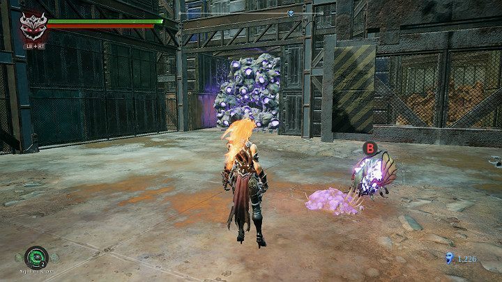 Złap żuka i rzuć nim w kierunku kolejnej przeszkody - Zatopiona dzielnica - Darksiders 3 - poradnik do gry