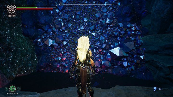 Używając mocy esencji siły, przyczep się do ściany i suń na samą górę - Zapomniane jezioro | Solucja do gry Darksiders 3 - Darksiders 3 - poradnik do gry