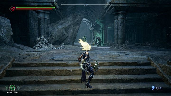 Zanim zdobędziesz miecz musisz uporać się z kilkoma przeciwnikami - Zapomniane jezioro | Solucja do gry Darksiders 3 - Darksiders 3 - poradnik do gry