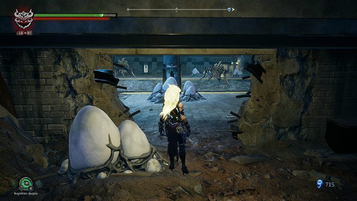 Po rozbiciu ściany dostaniesz się na peron - Zatopiony tor | Solucja do gry Darksiders 3 - Darksiders 3 - poradnik do gry