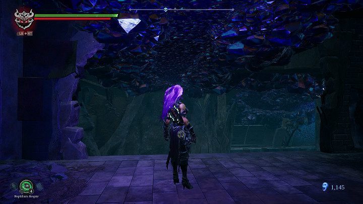 Wskocz na górę, a następnie przy użyciu specjalnej zdolności esencji siły, przetocz się po suficie do kolejnego pomieszczenia - Zatopiony tor | Solucja do gry Darksiders 3 - Darksiders 3 - poradnik do gry