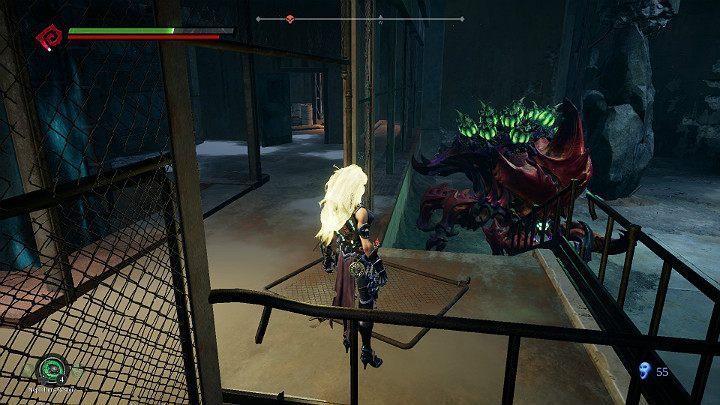 Najlepszym sposobem na walkę z tym przeciwnikiem jest zwabienie go do schodów i okładanie z bezpiecznej odległości - Wyjście z kanałów | Solucja do gry Darksiders 3 - Darksiders 3 - poradnik do gry