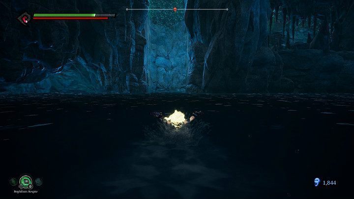 Z punktu kontrolnego Wyjście z kanałów wskocz do wody, a następnie podpłyń do miejsca widocznego na powyższym obrazku - Wyjście z kanałów | Solucja do gry Darksiders 3 - Darksiders 3 - poradnik do gry