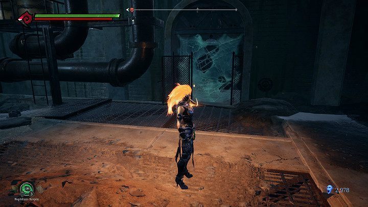 Zbierz przedmiot za pajęczyną - Wyjście z kanałów | Solucja do gry Darksiders 3 - Darksiders 3 - poradnik do gry