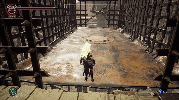 Wejdź na przycisk, aby aktywować windę - Blizna | Solucja do gry Darksiders 3 - Darksiders 3 - poradnik do gry