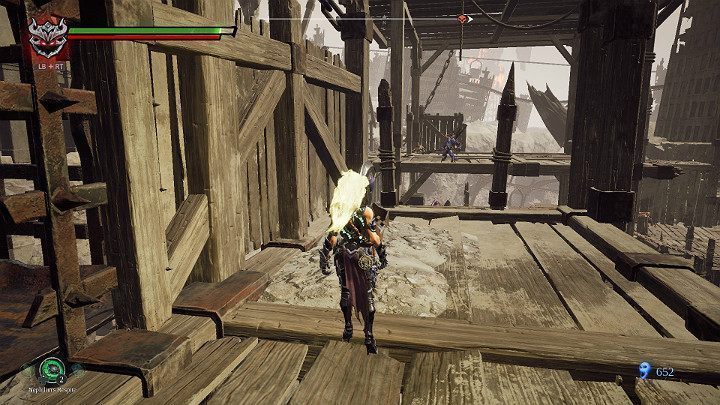 Gdy wyjdziesz z windy skieruj się na lewo - Blizna | Solucja do gry Darksiders 3 - Darksiders 3 - poradnik do gry