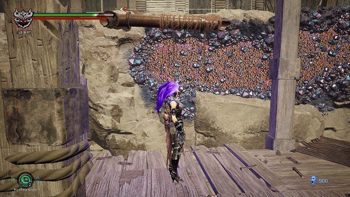 Aktywuj esencję siły, a następnie wyskocz w stronę ściany przy użyciu broni głównej - Blizna | Solucja do gry Darksiders 3 - Darksiders 3 - poradnik do gry