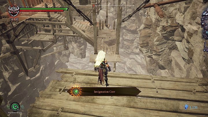Gdy zbierzesz Rdzeń Nawoływania możesz przeskoczyć na wcześniejszą platformę - Blizna | Solucja do gry Darksiders 3 - Darksiders 3 - poradnik do gry