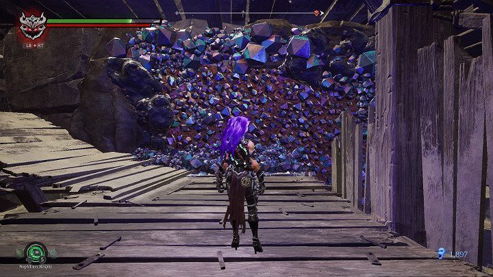 Następnie użyj esencji siły, aby przyczepić się do ściany i rusz wzdłuż ścieżki - Blizna | Solucja do gry Darksiders 3 - Darksiders 3 - poradnik do gry