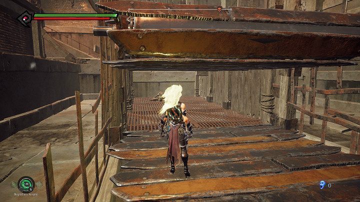 Pod podajnikiem znajdziesz jeden ukryty przedmiot - Niziny - Blizna | Solucja do gry Darksiders 3 - Darksiders 3 - poradnik do gry