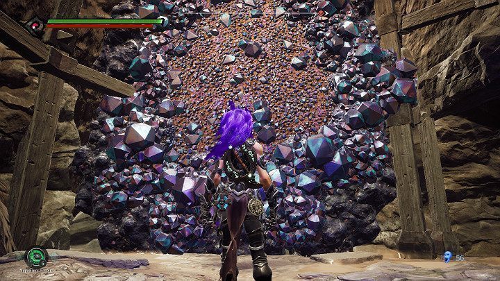 Podejdź do ściany i aktywuj esencję siły, aby wdrapać się na samą górę - Niziny - Blizna | Solucja do gry Darksiders 3 - Darksiders 3 - poradnik do gry