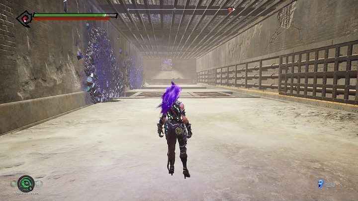 Znajdziesz się w długim pomieszczeniu, gdzie umiejscowiono wielkie wiatraki - Niziny - Blizna | Solucja do gry Darksiders 3 - Darksiders 3 - poradnik do gry