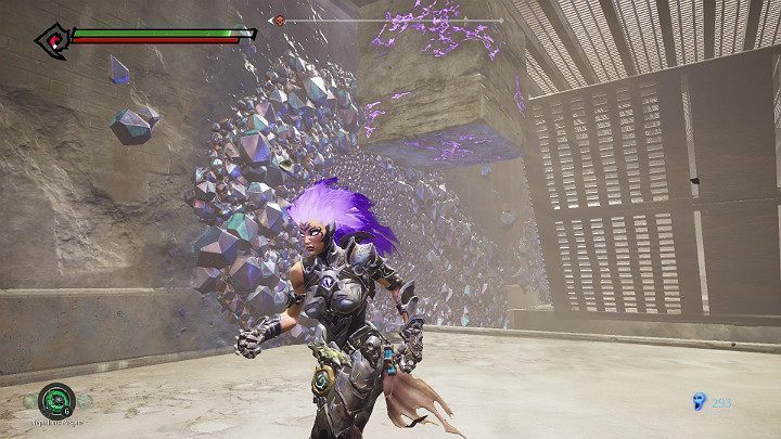 Gdy wiatraki się uruchomią, wyrzucą głaz do góry - Niziny - Blizna | Solucja do gry Darksiders 3 - Darksiders 3 - poradnik do gry