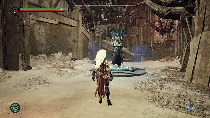 Jak zwykle, w pierwszej kolejności załatw sprawunki z Vulgrimem, ulepsz ekwipunek i rozdaj punkty Atrybutów - Niziny - Blizna | Solucja do gry Darksiders 3 - Darksiders 3 - poradnik do gry