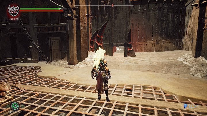 Wąskie przejście w ścianie zaprowadzi Cię w głąb lokacji - Niziny - Blizna | Solucja do gry Darksiders 3 - Darksiders 3 - poradnik do gry