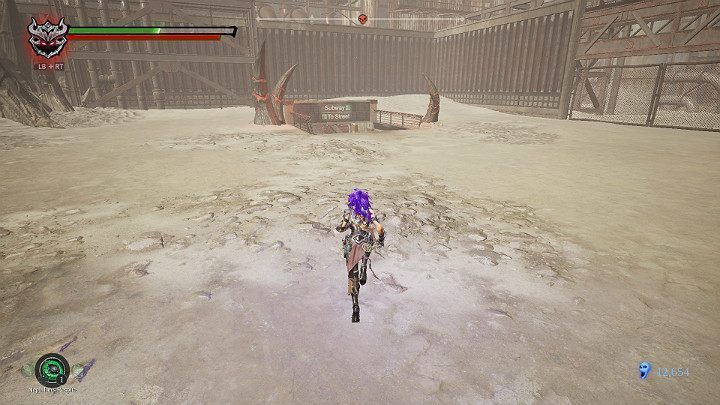 Gdy tylko trąba przesunie się maksymalnie w lewą stronę, włącz sprint i biegnij do kolejnego podziemnego tunelu - Niziny - Blizna | Solucja do gry Darksiders 3 - Darksiders 3 - poradnik do gry