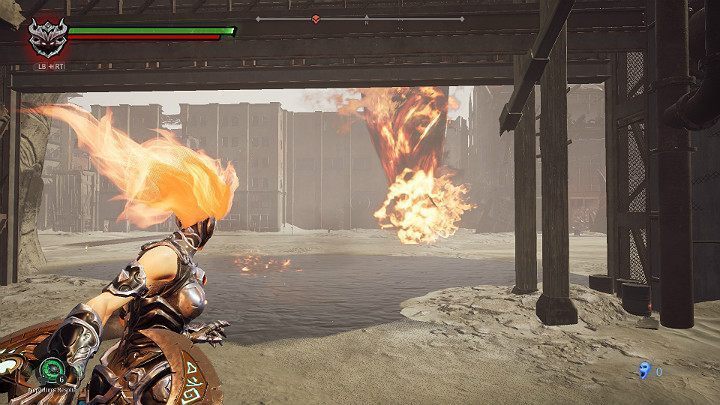 Gdy tornado znajdzie się w wodzie, podpal kałużę ropy - Niziny - Blizna | Solucja do gry Darksiders 3 - Darksiders 3 - poradnik do gry