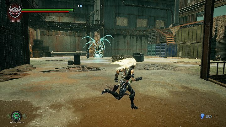 Gdy tylko przekroczysz próg budynku, na środku pomieszczenia zmaterializuje się anioł - Ziemia Kości cz. 2 (Zatopiona dzielnica) | Solucja do gry Darksiders 3 - Darksiders 3 - poradnik do gry