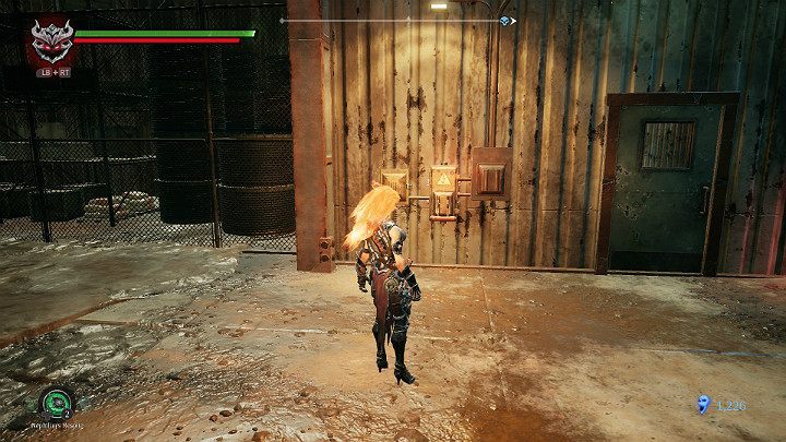 Wskocz na neutralnego stwora i wskocz na wyższy poziom hali - Ziemia Kości cz. 2 (Zatopiona dzielnica) | Solucja do gry Darksiders 3 - Darksiders 3 - poradnik do gry