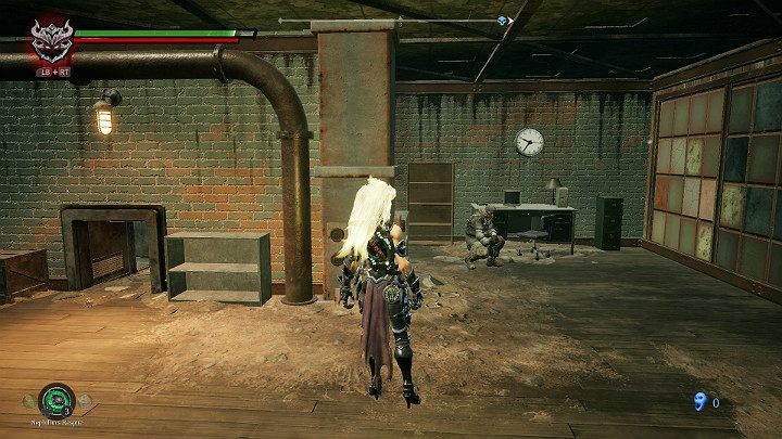 W małym pomieszczeniu znajdziesz kolejnego człowieka do uratowania - Ziemia Kości cz. 2 (Zatopiona dzielnica) | Solucja do gry Darksiders 3 - Darksiders 3 - poradnik do gry