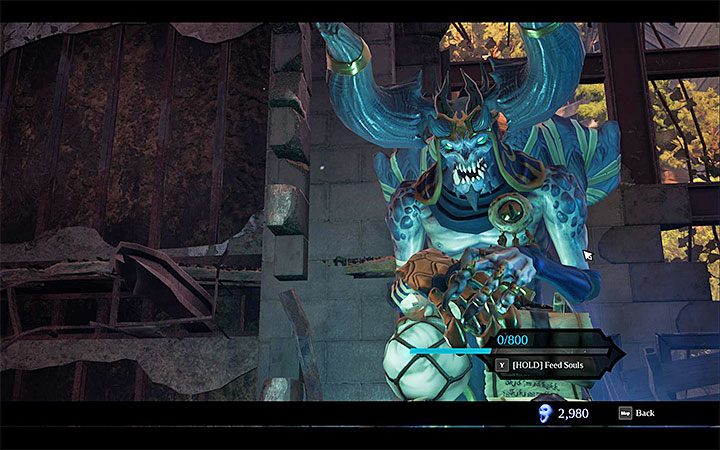 Bardziej oczywisty sposób pozyskiwania punktów atrybutów to karmienie Vulgrima duszami - Jak zdobywać punkty atrybutów w Darksiders 3? - Darksiders 3 - poradnik do gry