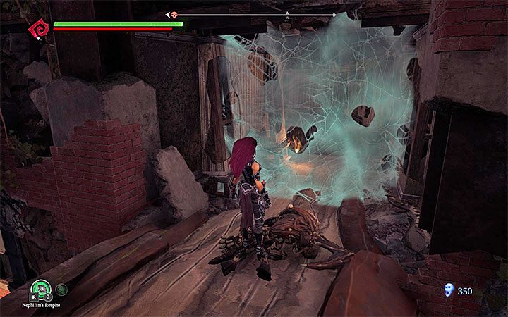 Przykładową pajęczynę pokazuje dołączony obrazek - Jak niszczyć pajęczyny w Darksiders 3? - Darksiders 3 - poradnik do gry