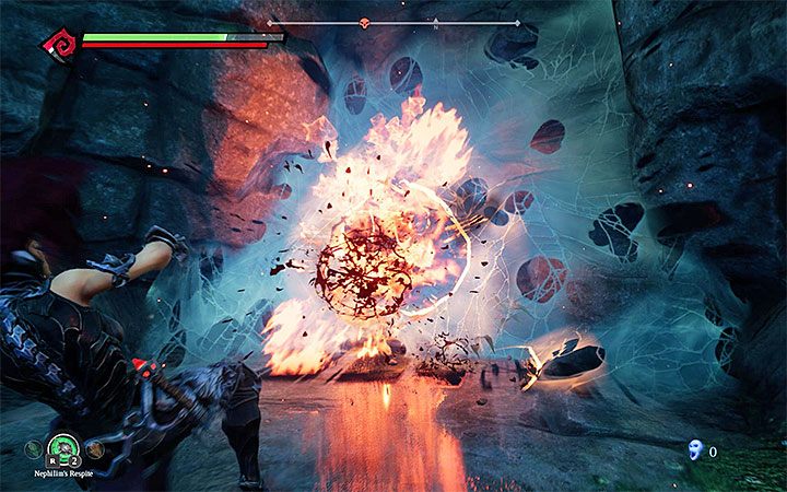 Naładowanego żuka musisz podnieść i rzucić nim w pajęczynę - Jak niszczyć pajęczyny w Darksiders 3? - Darksiders 3 - poradnik do gry