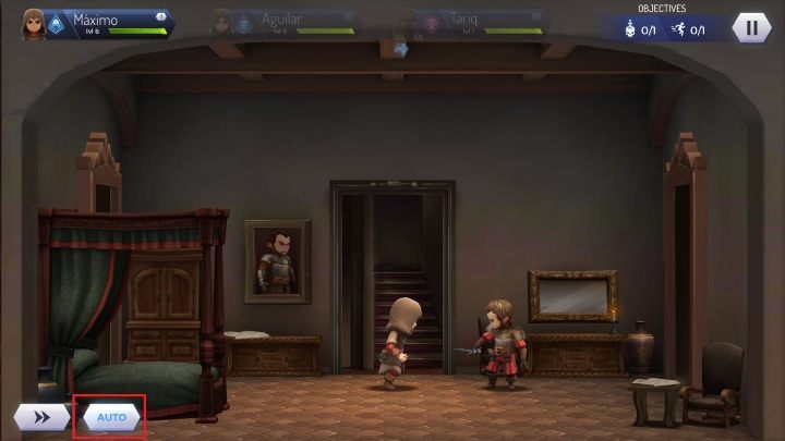 Aby uruchomić tryb auto musisz kliknąć na ikonkę oznaczoną na screenie powyżej - Tryb auto w Assassins Creed Rebellion - Assassins Creed Rebellion - poradnik do gry