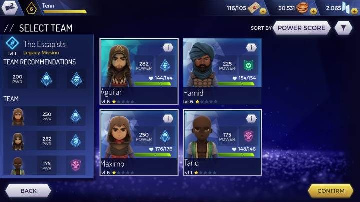 Przed rozpoczęciem misji czeka cię jeszcze jeden wybór - Jak rozpocząć misję w Assassins Creed Rebellion? - Assassins Creed Rebellion - poradnik do gry