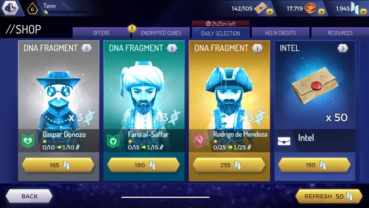 Zasoby Intel możesz zdobyć ze skrzynek, z nagród oraz z misji - Jakie waluty występują w Assassins Creed Rebellion? - Assassins Creed Rebellion - poradnik do gry