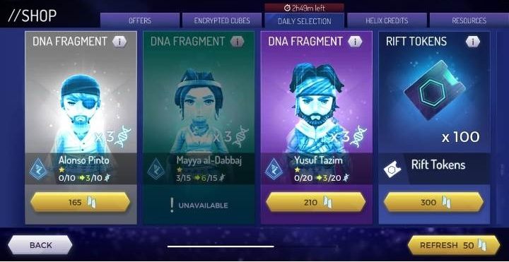 Rift Tokens możesz zdobyć w sklepie bądź poczekać, aż punkty same się zregenerują - Jakie waluty występują w Assassins Creed Rebellion? - Assassins Creed Rebellion - poradnik do gry