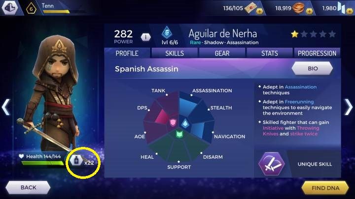 Bohater nie może odrodzić się w trakcie misji - Czy postać może umrzeć? - Assassins Creed Rebellion - poradnik do gry