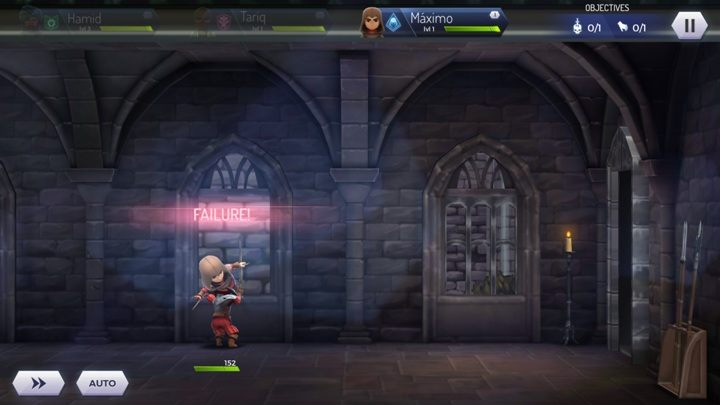 Szanse procentowe ukazane koło ikonki skrytobójstwa oznaczają prawdopodobieństwo dobrego wykonania aktywności - Walka - jak walczyć w Assassins Creed Rebellion? - Assassins Creed Rebellion - poradnik do gry