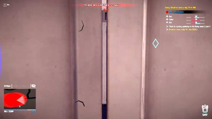 Jeśli wezwana zostanie policja, warto wykorzystać pobliski śmietnik, by się przed nią ukryć. - Ucieczka przed policją w Thief Simulator - Thief Simulator - poradnik do gry