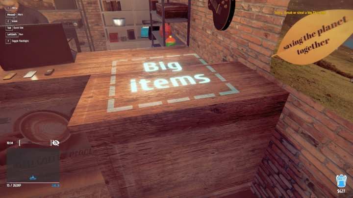 Duże przedmioty sprzedać możesz w lombardzie, kładąc je na miejsce z napisem BIG ITEMS. - Kradzież i sprzedaż łupów w Thief Simulator - Thief Simulator - poradnik do gry